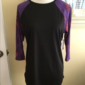 Lularoe Large Randy with feathers on sleeves